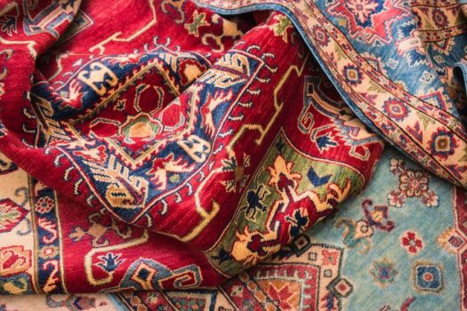 Bright colored Persian rug