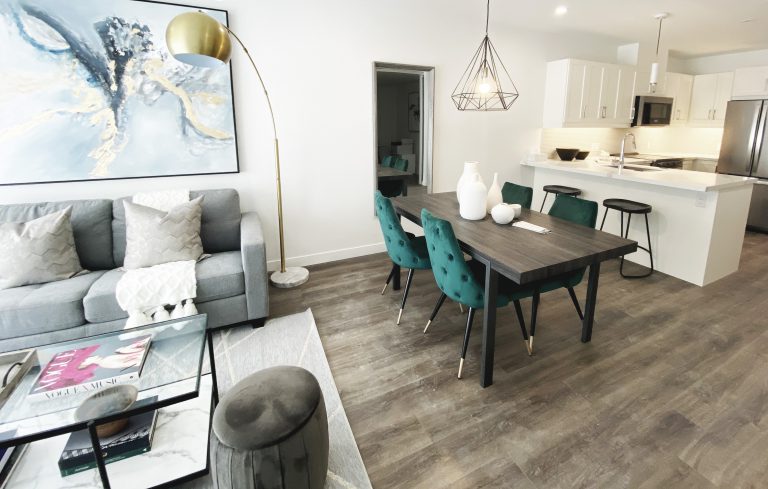 Glamorous living dining room
